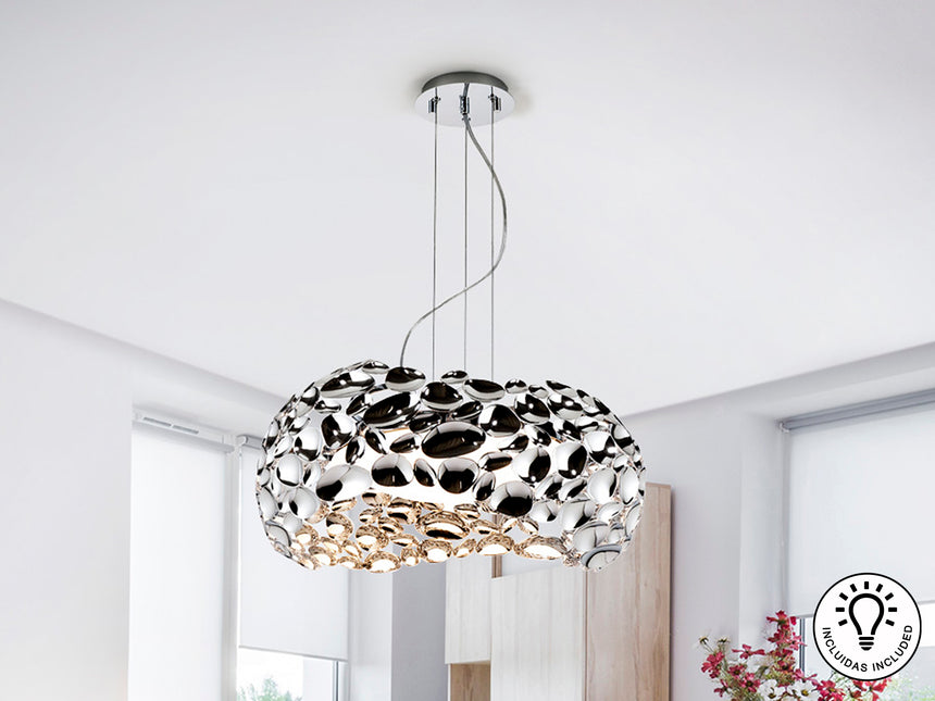 Lámpara de techo colgante Schuller Narisa 5 luces cromo - vista 3