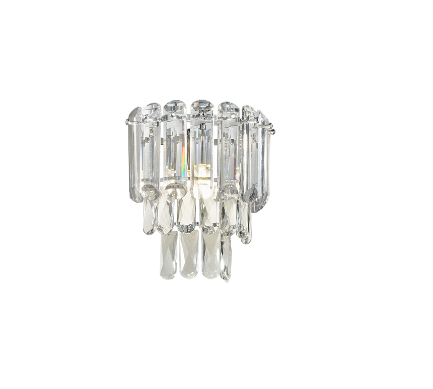 Aplique de pared Trio Malizia E14 cromo 25cm 40W 267600106