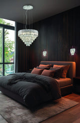 Aplique de pared Trio Malizia E14 cromo 25cm 40W 267600106