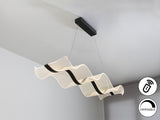 Lámpara de techo colgante Schuller Olas negro CCT con mando vista 4