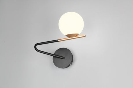Aplique de pared Trio Flaming LED negro y dorado 3000K 268970180