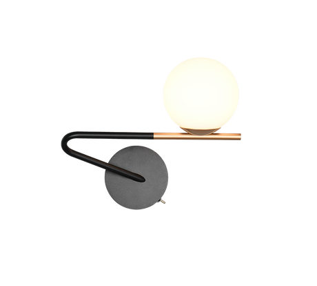 Aplique de pared Trio Flaming LED negro y dorado 3000K 268970180