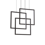 Lámpara colgante Ideal Lux Frame negro LED 80W Ø73cm 269375