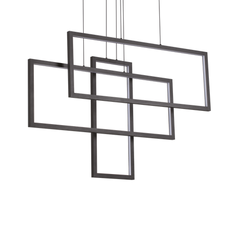 Lámpara colgante Ideal Lux Frame negro LED 93W Ø102,5cm 269382