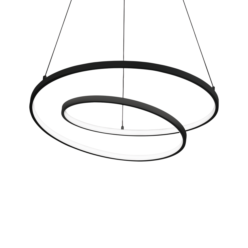 Lámpara colgante Ideal Lux Oz negro LED 52W 3000K Ø80cm 269450