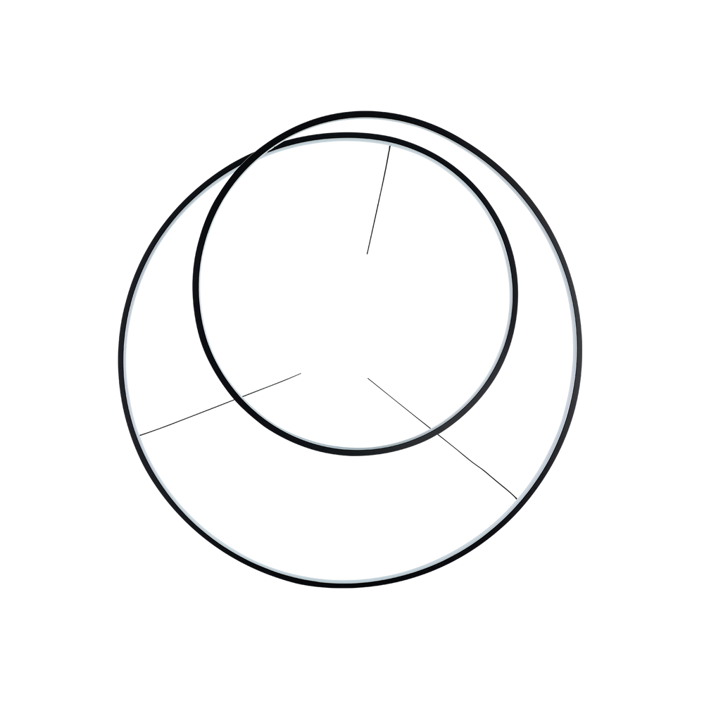 Lámpara colgante Ideal Lux Oz LED 52W 3000K Ø80cm negro — ref. 269450 (3)