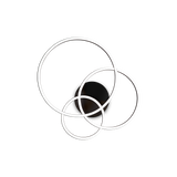 Plafón de techo Ideal Lux Frame negro LED 41W 3000K Ø61cm 269825