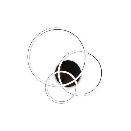 Plafón de techo Ideal Lux Frame negro LED 41W 3000K Ø61cm 269825