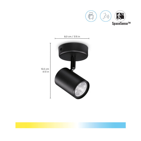 WiZ Foco Imageo Negro 5W 345lm 55181700 - vista alternativa | Philips