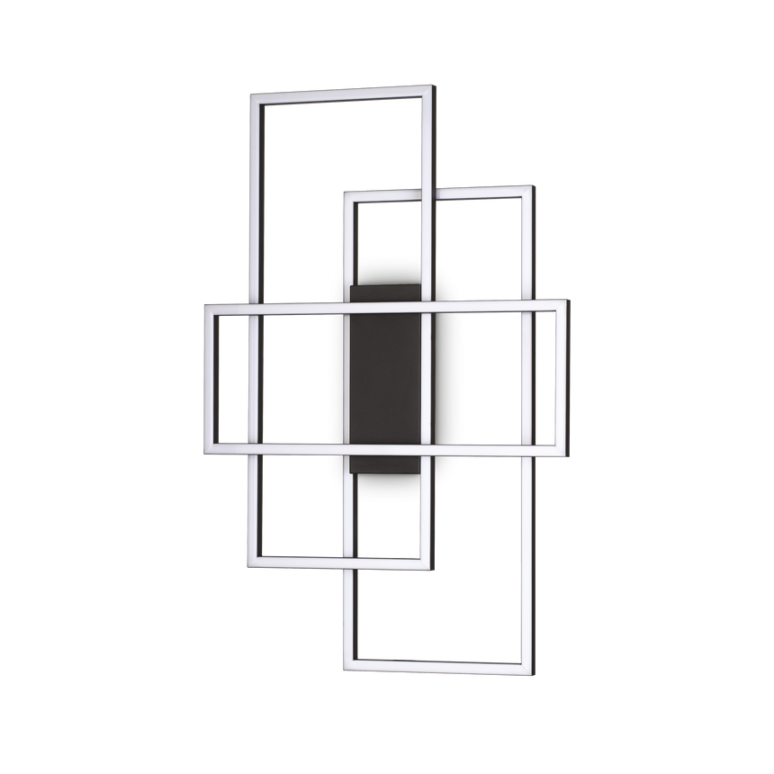 Plafón de techo Ideal Lux Frame negro LED 33W 3000K Ø62,5cm 270661