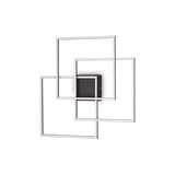 Plafón de techo Ideal Lux Frame negro LED 33W 3000K Ø53,3cm 270678