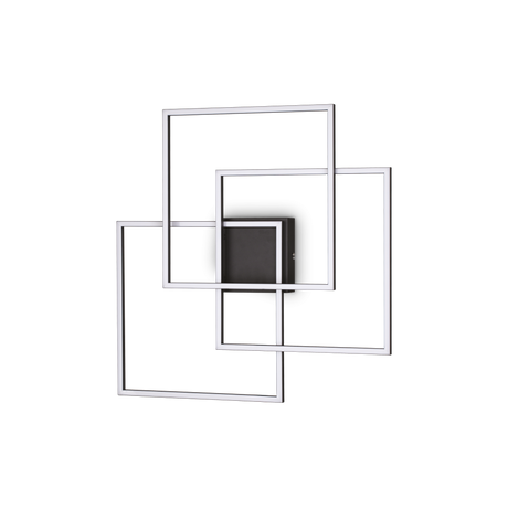 Plafón de techo Ideal Lux Frame negro LED 33W 3000K Ø53,3cm 270678