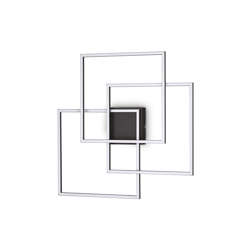 Plafón de techo Ideal Lux Frame negro LED 33W 3000K Ø53,3cm 270678