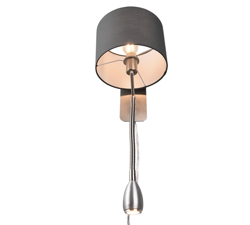Aplique de pared Trio Hotel LED níquel mate 3000K 271170211