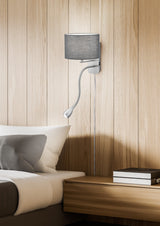 Aplique de pared Trio Hotel LED níquel mate 3000K 271170211