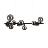 Lámpara colgante Ideal Lux Perlage fumé cristal 10 luces 150W Ø81cm 271408