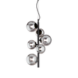 Lámpara colgante Ideal Lux Perlage fumé cristal 6 luces 90W Ø26cm 271422