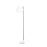 Lámpara de pie Ideal Lux Axel y tela 168cm E27 blanco madera — ref. 272245 (1)