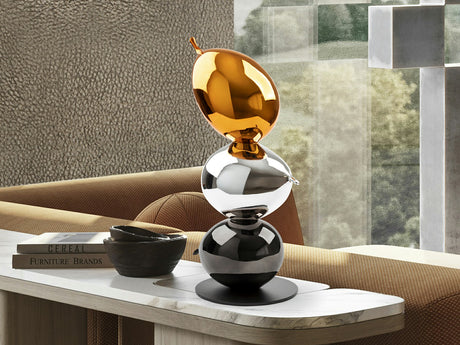 Figura decorativa Schuller Globos naranja y plata 272612