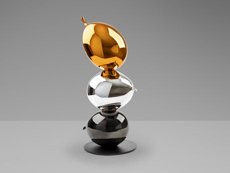 Figura decorativa Schuller Globos naranja y plata vista 3