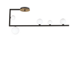 Plafón de techo Ideal Lux Birds negro cristal 5 luces 75W Ø115cm 273631