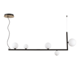 Lámpara colgante Ideal Lux Birds negro cristal 5 luces 75W Ø135,5cm 273648