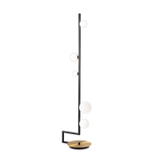 Lámpara de pie Ideal Lux Birds negro cristal 5 luces 75W 160cm 273662