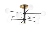 Plafón de techo Ideal Lux Cosmopolitan negro cristal 10 luces 150W Ø124cm 273693
