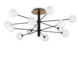 Plafón de techo Ideal Lux Cosmopolitan negro cristal 12 luces 180W Ø0,1cm 273709