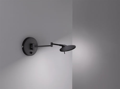 Aplique de pared Trio Kazan LED negro mate 3000K 274770132