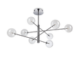 Lámpara colgante Ideal Lux Equinoxe cromo cristal 8 luces 16W Ø128cm 275178