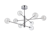 Lámpara colgante Ideal Lux Equinoxe cromo cristal 8 luces 16W Ø128cm 275178