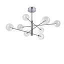 Lámpara colgante Ideal Lux Equinoxe cristal 8 luces 16W Ø128cm cromo — ref. 275178 (1)