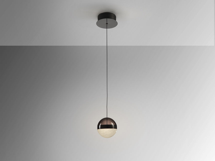 Lámpara de techo colgante Schuller Orbes 1 luz negro y smoke 3000K vista 3