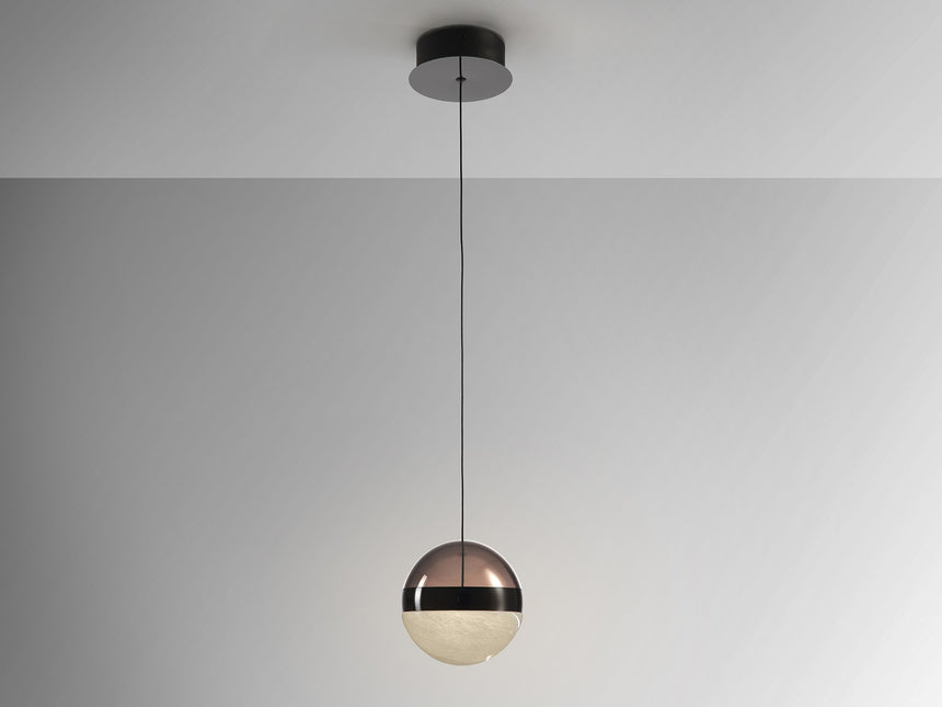 Lámpara de techo colgante Schuller Orbes 1 luz negro y smoke 3000K vista 3