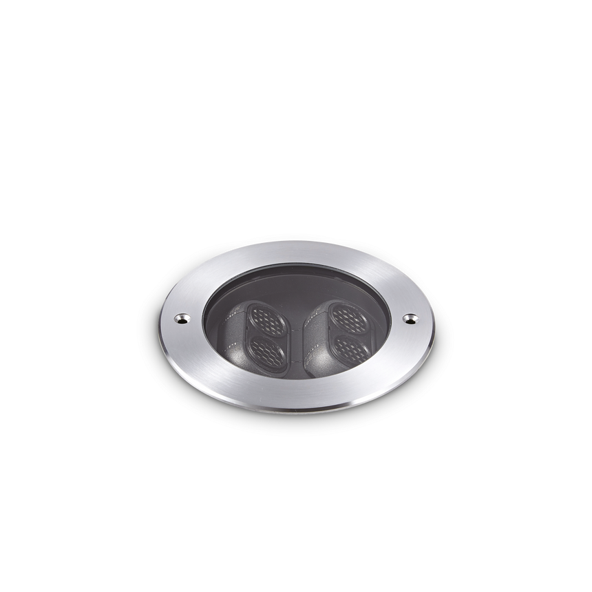 Empotrable de exterior Ideal Lux Taurus acero LED 11W IP67 Ø17,5cm 277011