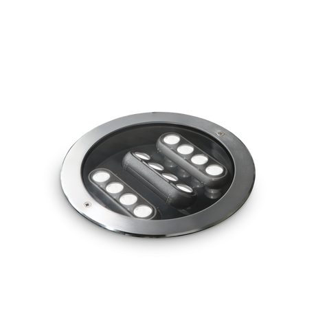 Empotrable de exterior Ideal Lux Taurus acero LED 20W IP67 Ø25,5cm 277035