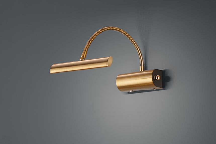 Aplique de pared Trio Curtis LED latón antiguo 3000K 35cm 279770104