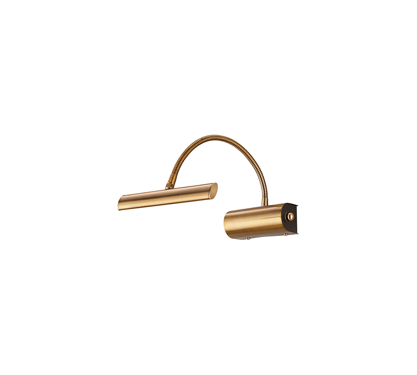 Aplique de pared Trio Curtis LED latón antiguo 3000K 35cm 2
