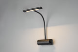 Aplique de pared Trio Curtis LED negro mate 3000K 35cm 279770132