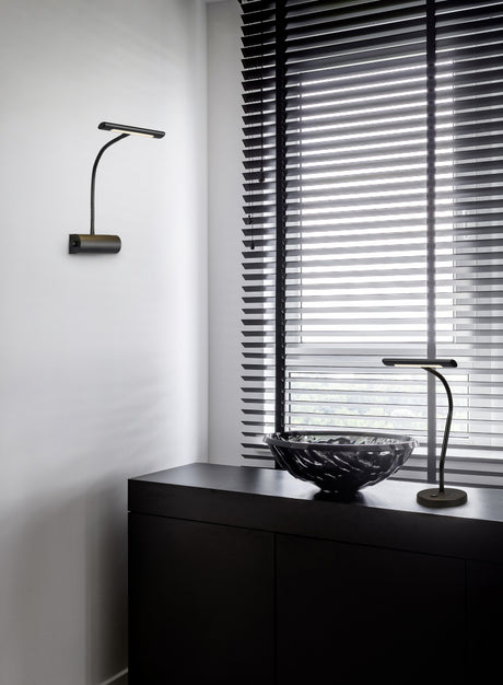 Aplique de pared Trio Curtis LED negro mate 3000K 35cm 279770132