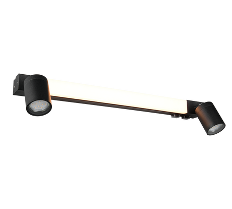 Aplique de baño Trio Enrico LED negro mate IP44 281470332