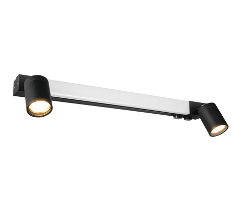 Aplique de baño Trio Enrico LED negro mate IP44 281470332