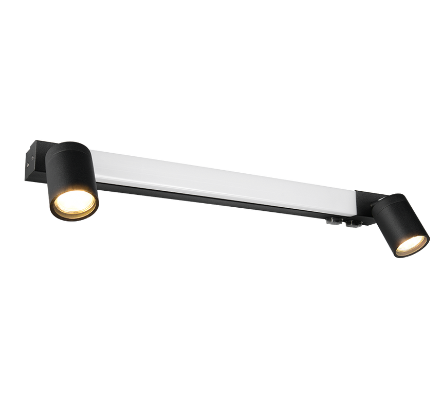 Aplique de baño Trio Enrico LED negro mate IP44 281470332