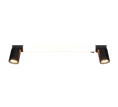 Aplique de baño Trio Enrico LED negro mate IP44 281470332