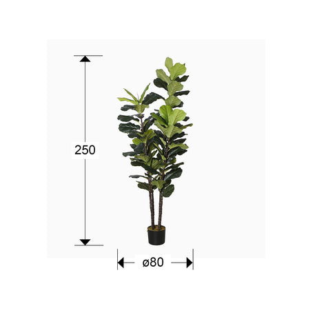 Planta artificial Schuller Higuera Violín cemento 250cm dimensiones