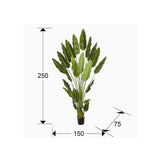 Planta artificial Schuller Ave Paraíso cemento 250cm dimensiones