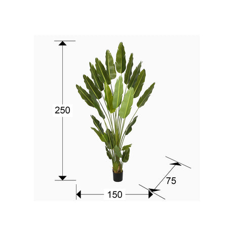 Planta artificial Schuller Ave Paraíso cemento 250cm dimensiones