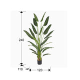Planta artificial Schuller Palma Viajero cemento 240cm dimensiones