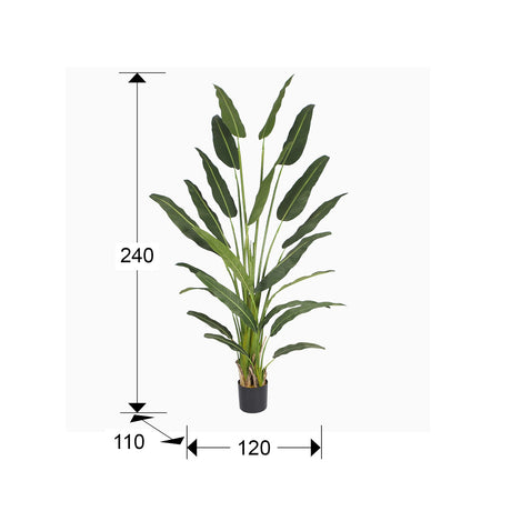 Planta artificial Schuller Palma Viajero cemento 240cm dimensiones